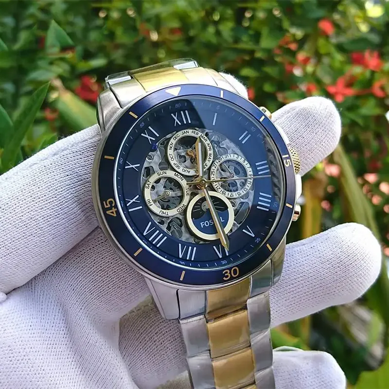 Fossil Grand Silver Stainless Steel Automatic Men's Watch- ME3141